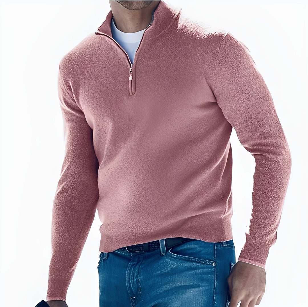 Kennith - Bequemer Herrenpullover mit Reißverschluss