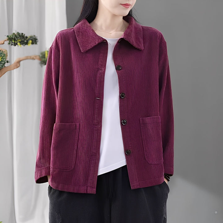 Chloe - Gemütliche Cordjacke mit Taschen für Damen