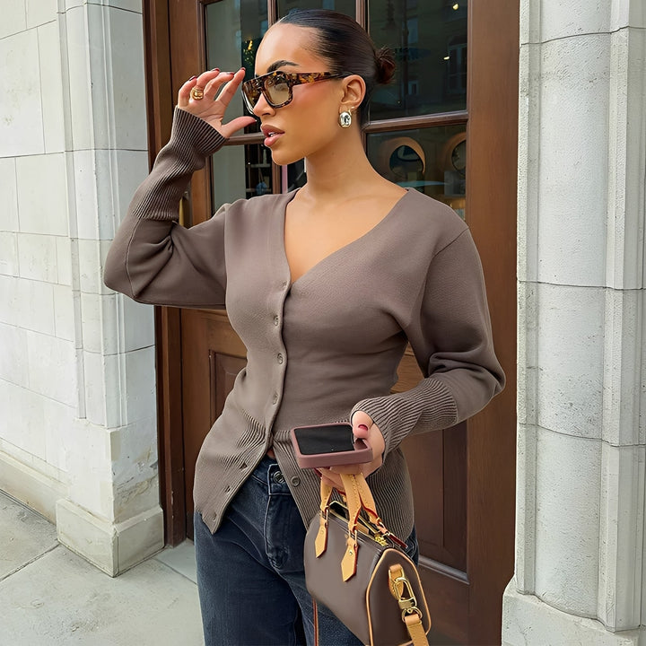 Deziree - Schicker, eng geschnittener Cardigan-Mantel für Damen