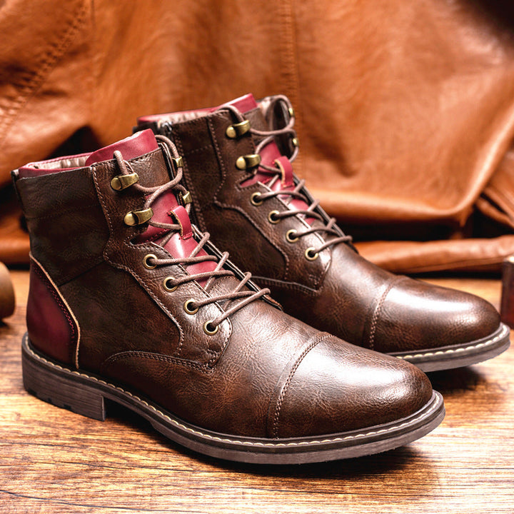 Louis - Vintage-Lederstiefel mit Reißverschluss für Herren