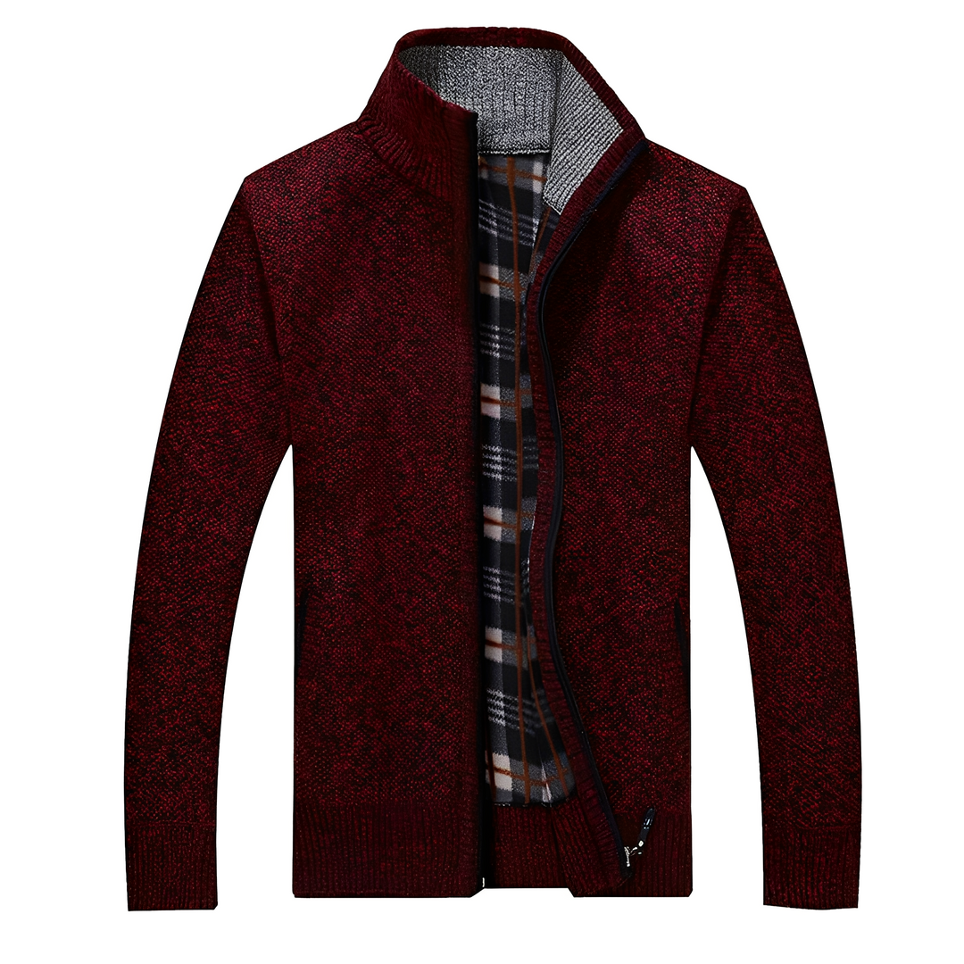 Malinda - Eleganter Cardigan für Herren mit weichem Fleecefutter
