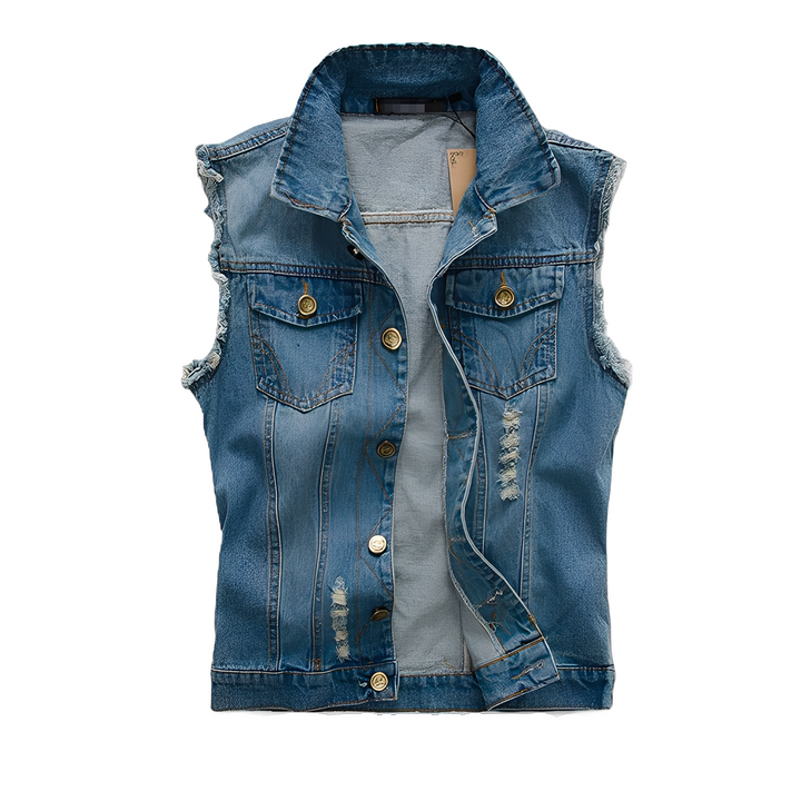 Morley - Retro-Jeansweste mit Taschen für Herren
