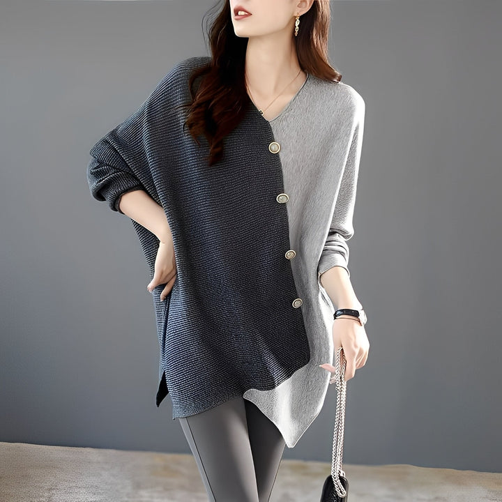 Madilynn - Bequemer Pullover mit Flickendesign für Damen