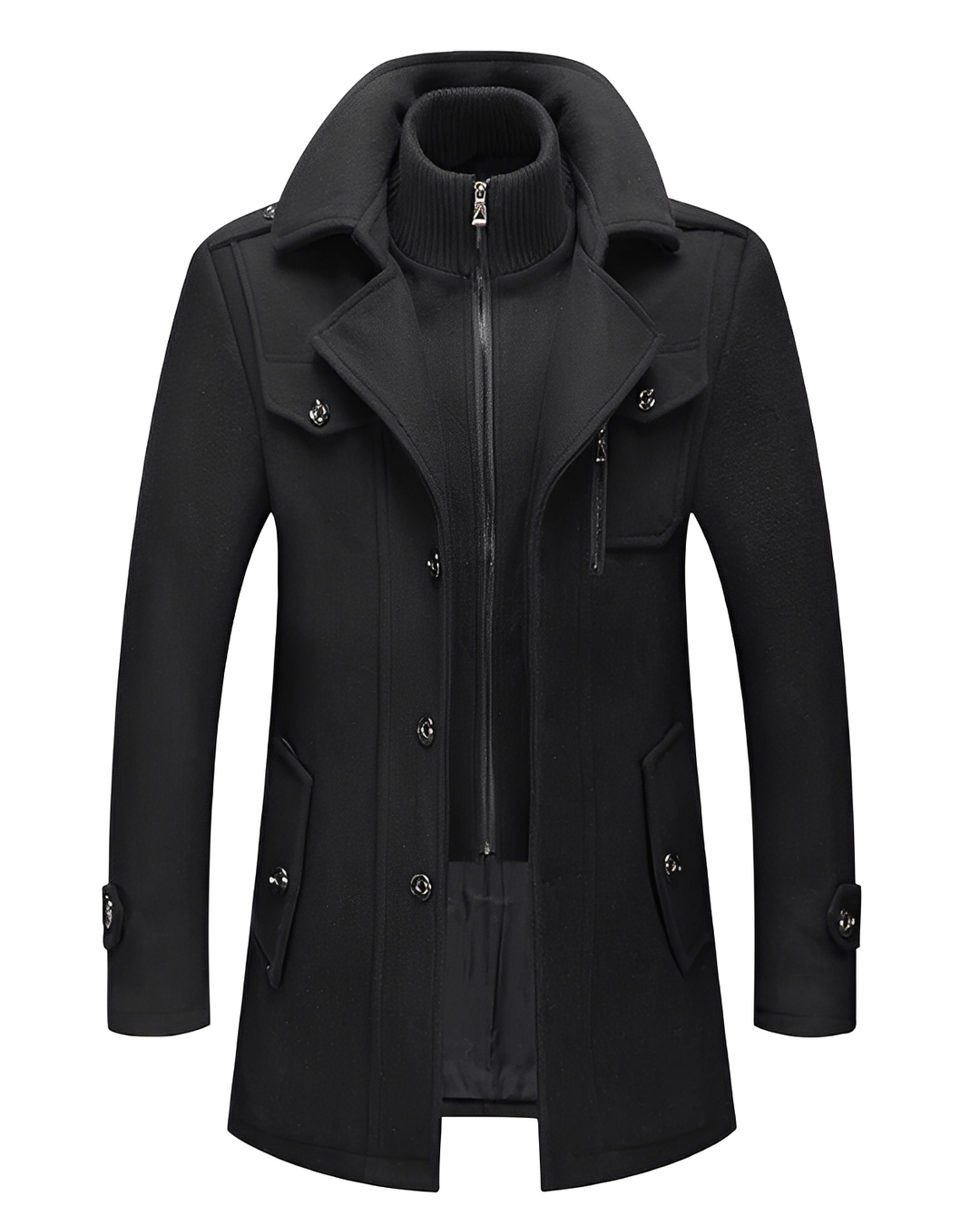 Galen - Elegante Männerjacke mit doppeltem Kragen