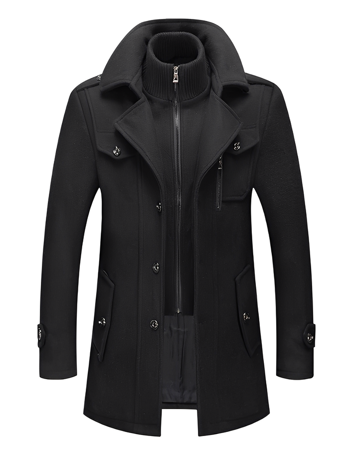 Galen - Elegante Männerjacke mit doppeltem Kragen