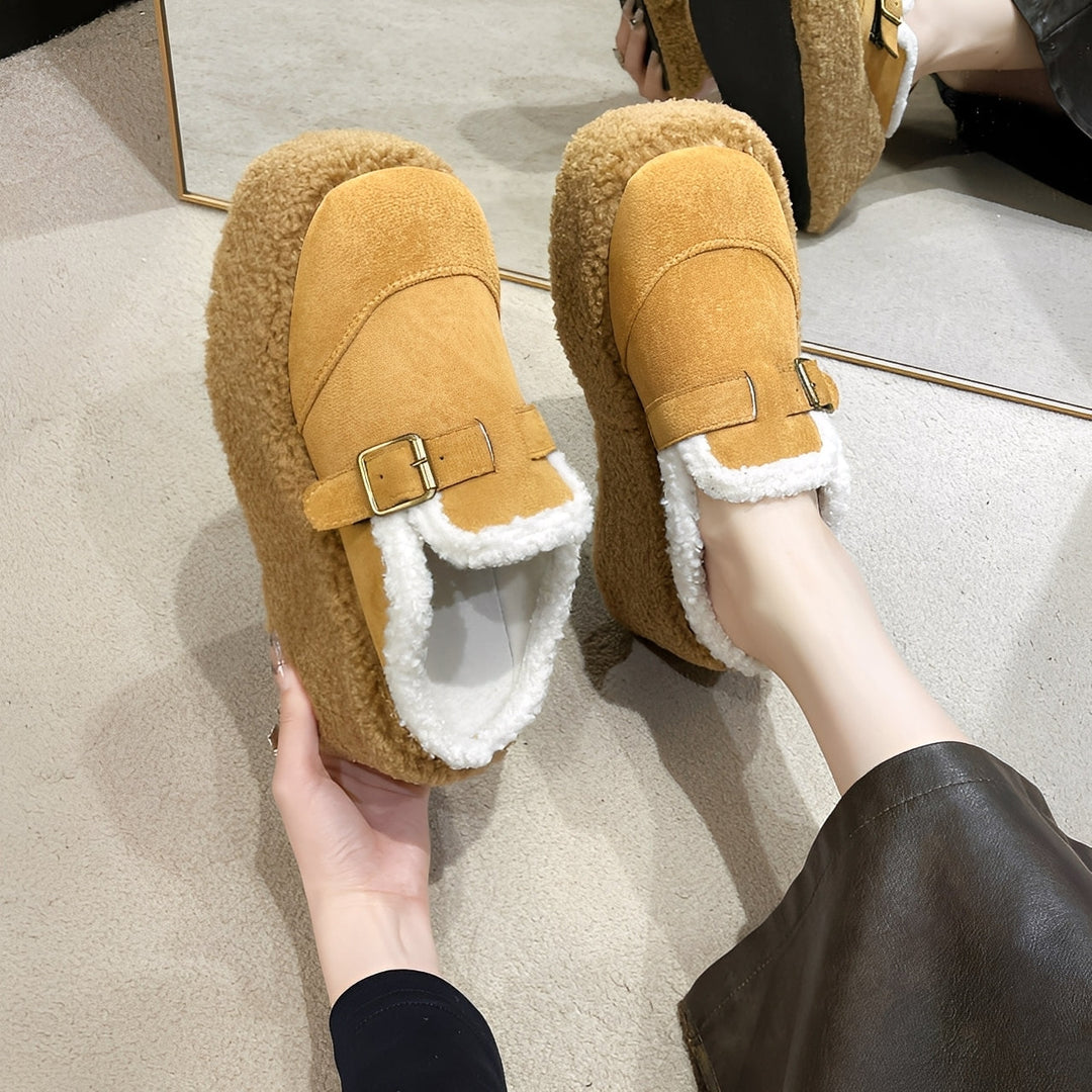 Gabriella - Bequeme Damenschuhe mit Wollfutter und Keilabsatz