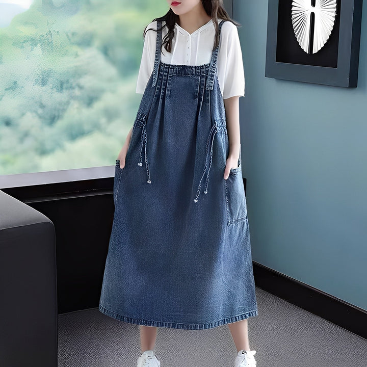 Kelsey - Freizeit-Denimkleid mit Taschen für Damen