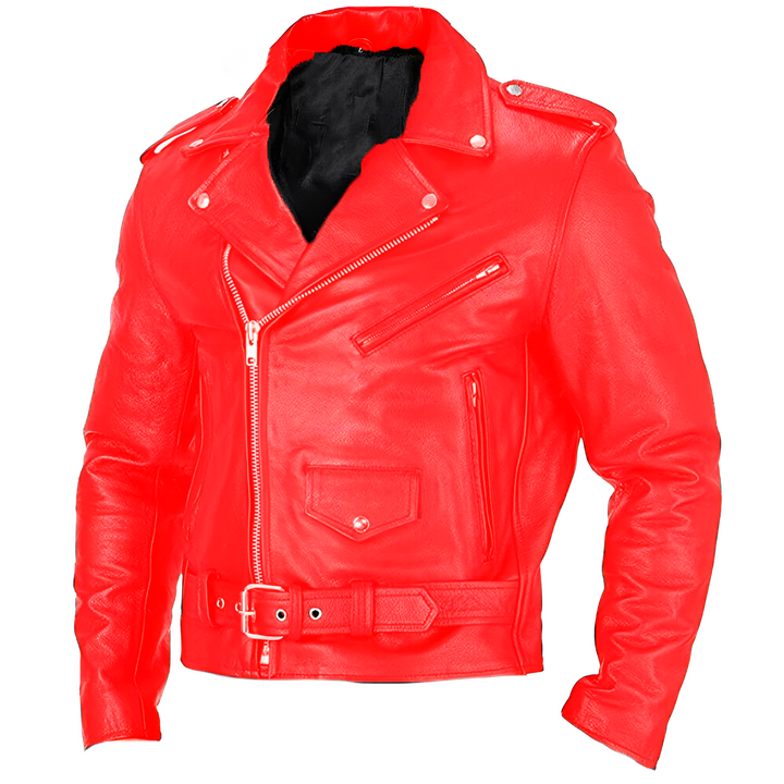 Brandon - Stylische Herren-Lederjacke mit vielen Taschen