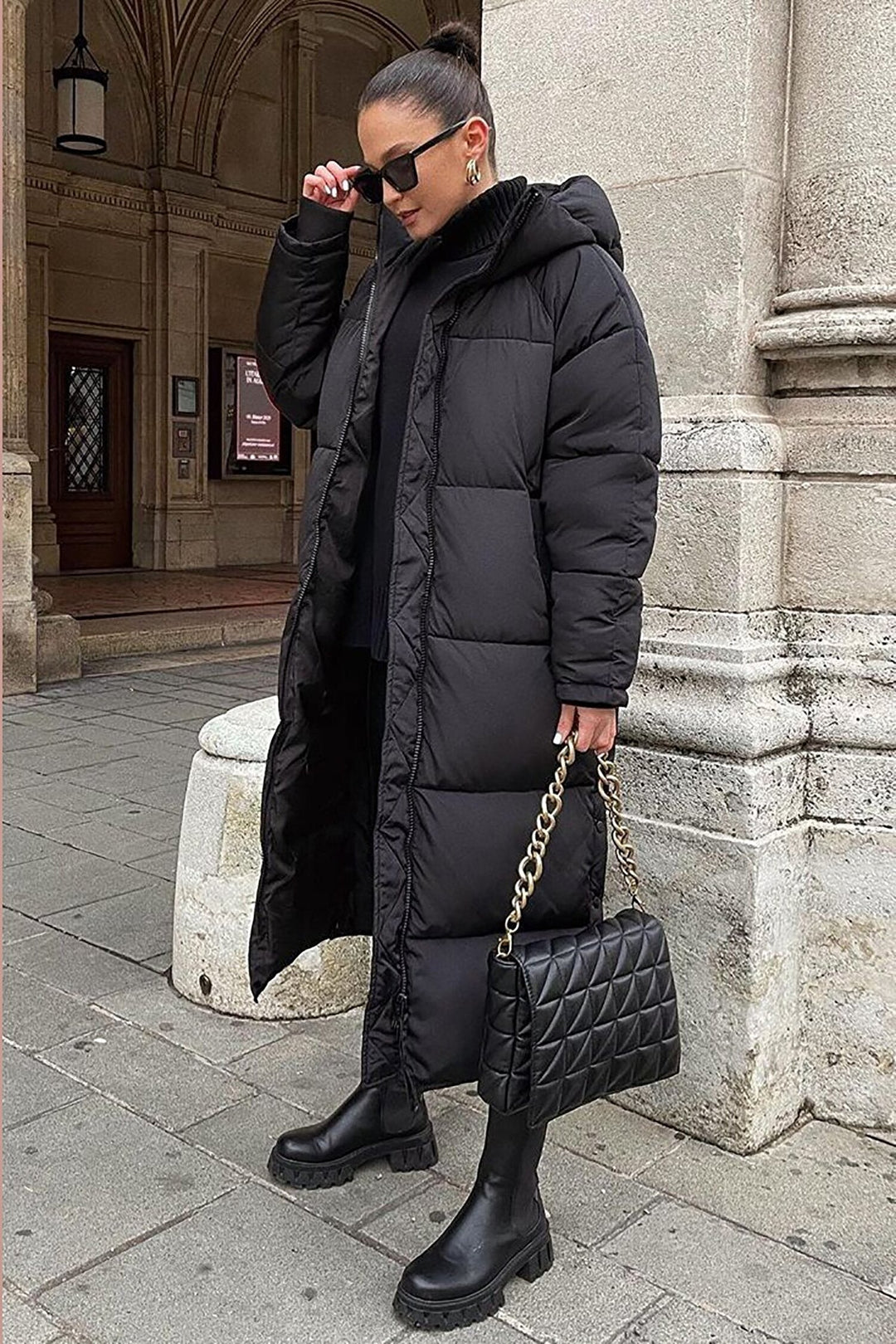 Khloe - Warmer, langer, kuscheliger Mantel für Damen