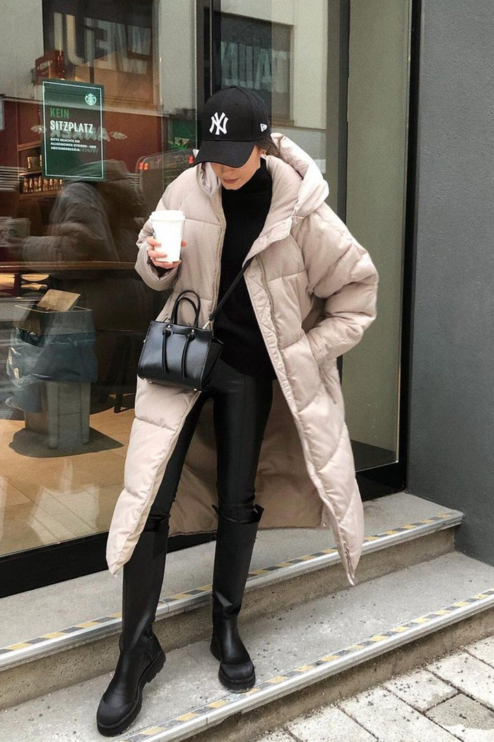 Khloe - Warmer, langer, kuscheliger Mantel für Damen