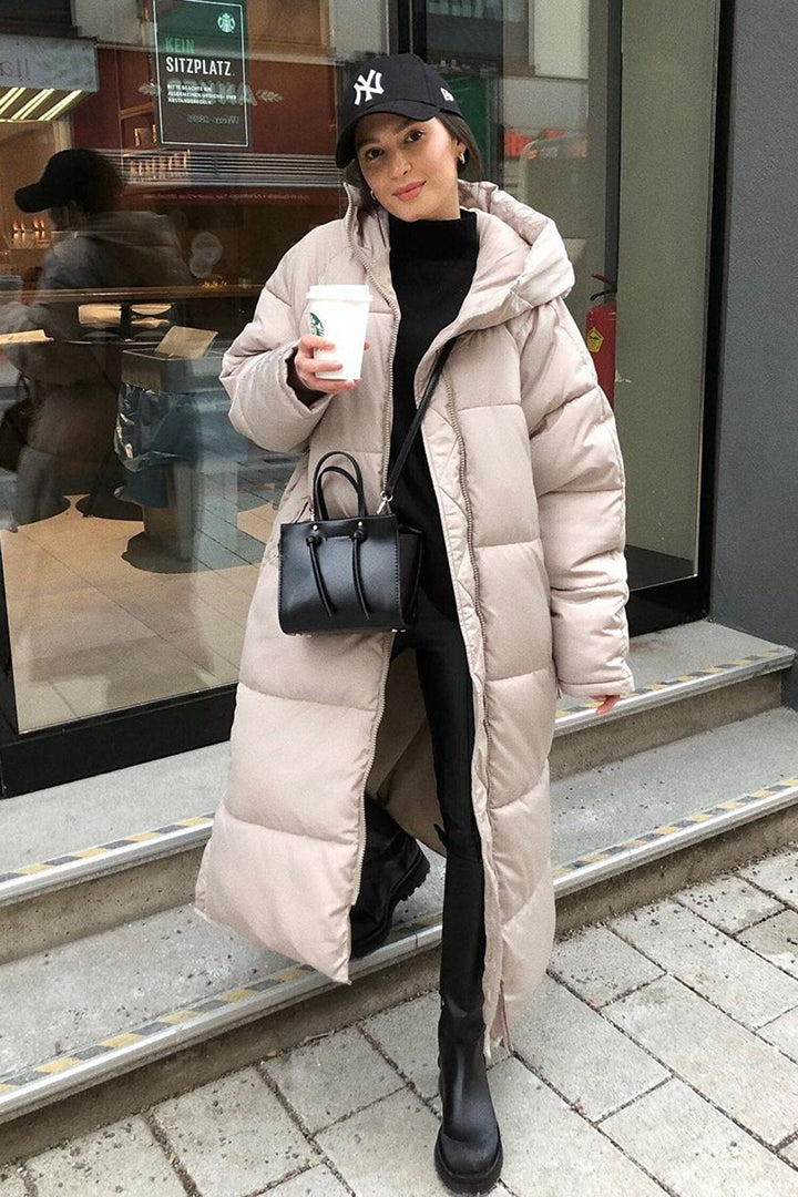 Khloe - Warmer, langer, kuscheliger Mantel für Damen