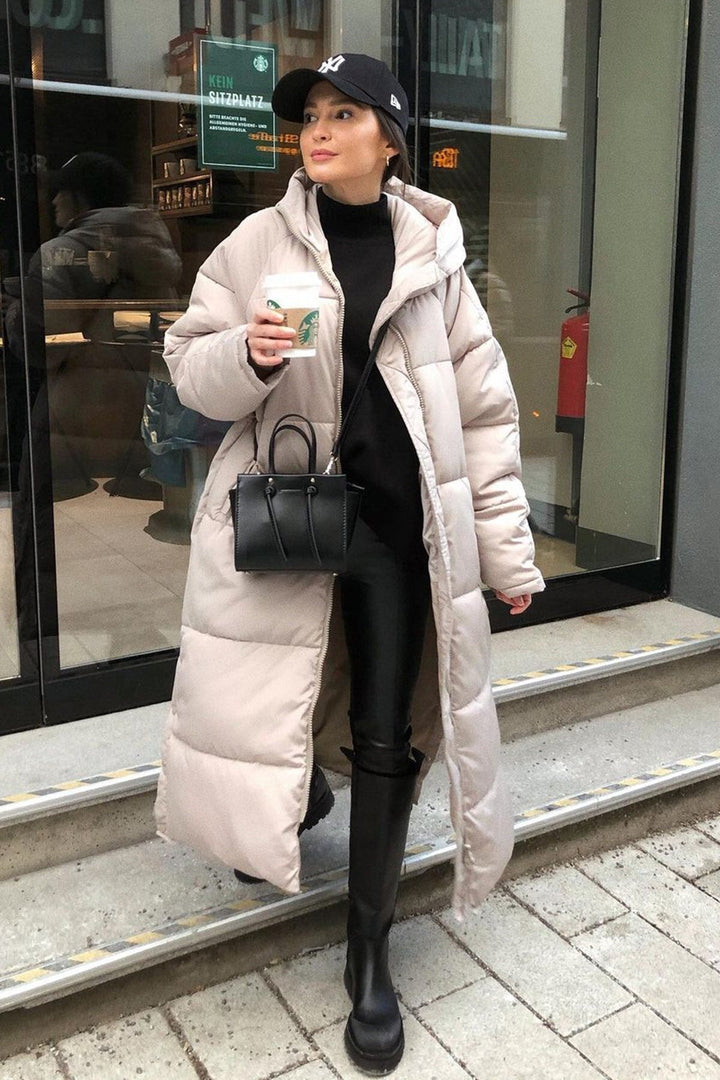 Khloe - Warmer, langer, kuscheliger Mantel für Damen