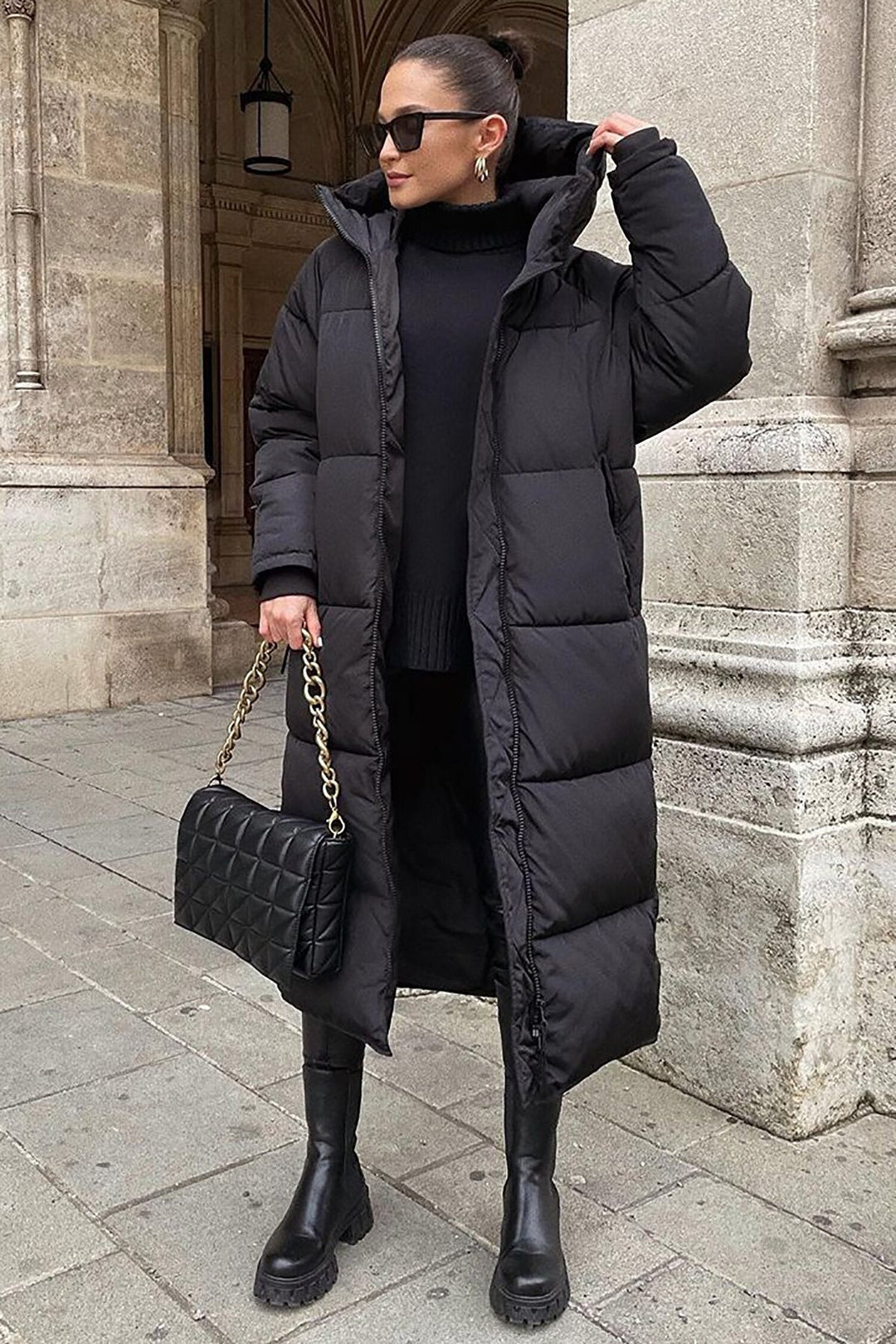 Khloe - Warmer, langer, kuscheliger Mantel für Damen
