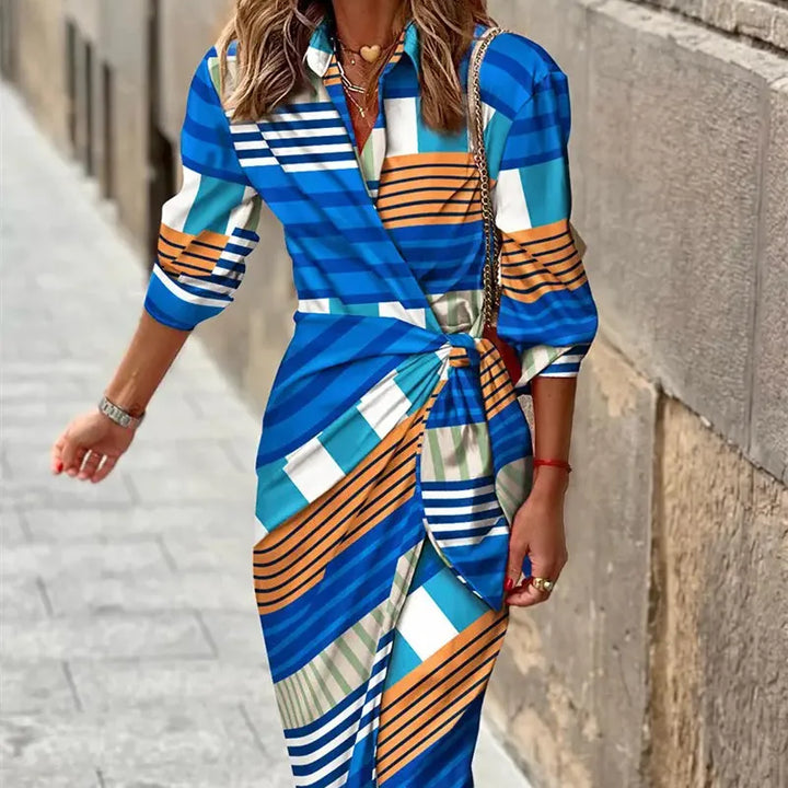 Arkisha - Frauen-Wickelkleid Midi Schick