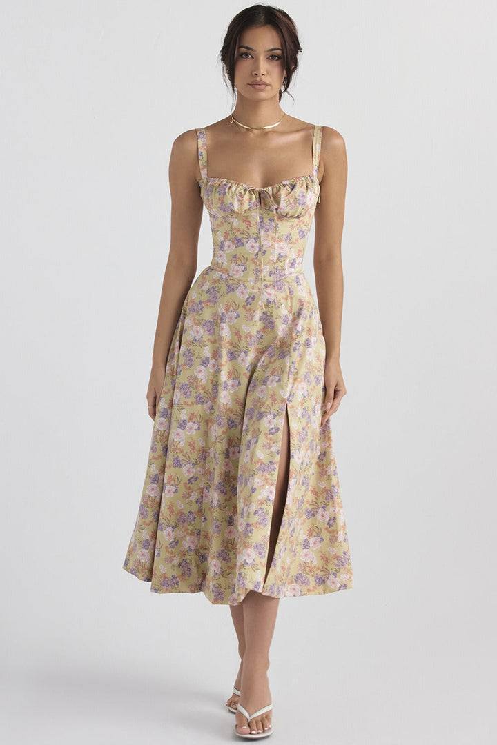Chelsy – Bustier-Sommerkleid mit Blumenmuster
