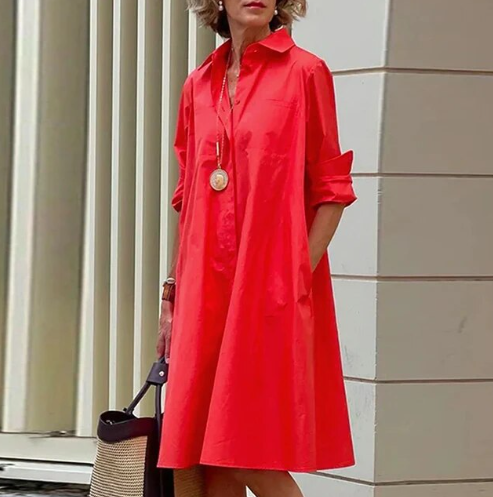 Jera – Vielseitiges Hemdkleid für jede Frau