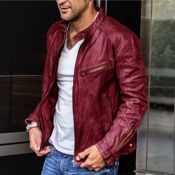 Steve - Stylische und wetterfeste Herrenlederjacke