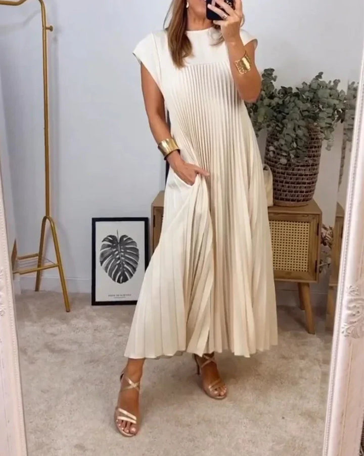 Gillian - Elegantes Einfarbiges Maxi Kleid