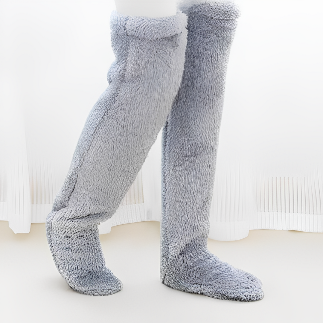 Camellia - Warme, überkniehohe Wintersocken für Damen