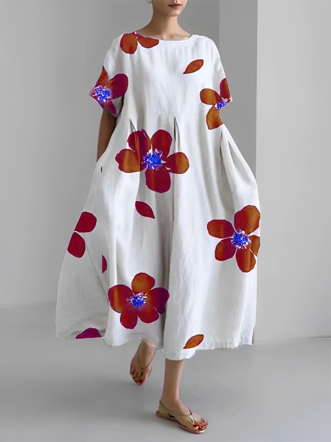 Xavia - Lockeres und bequemes Damenkleid mit Muster