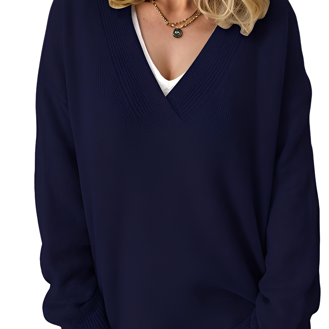 Camryn - Locker gestrickter Damenpullover