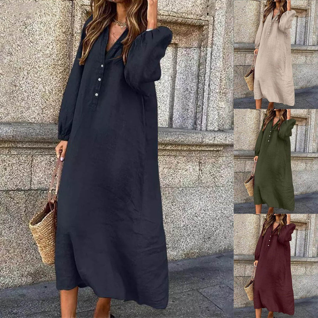 Meryl - Kleid aus Leinen und frischer Baumwolle