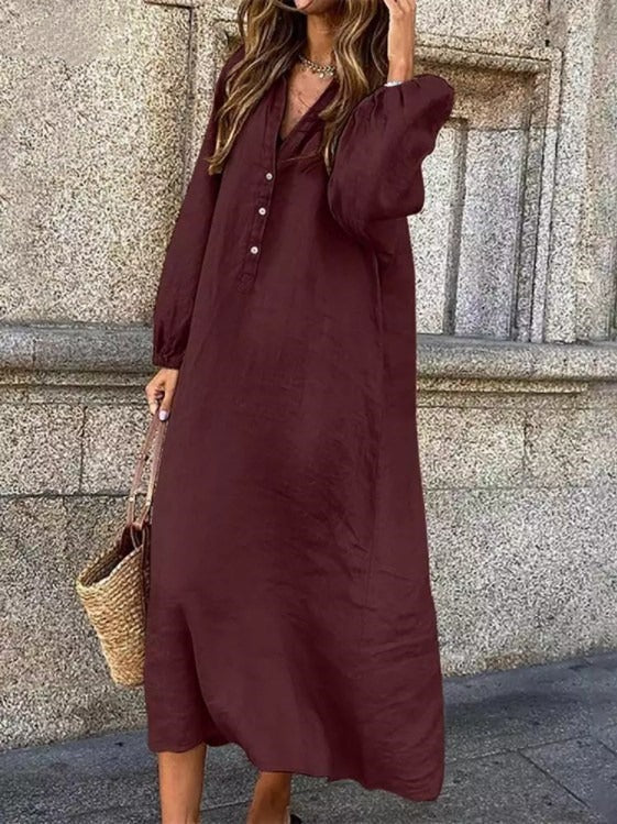 Meryl - Kleid aus Leinen und frischer Baumwolle