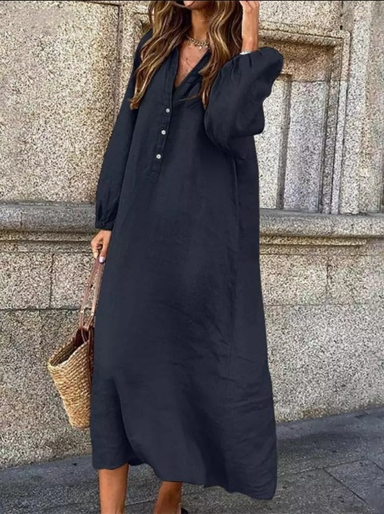 Meryl - Kleid aus Leinen und frischer Baumwolle