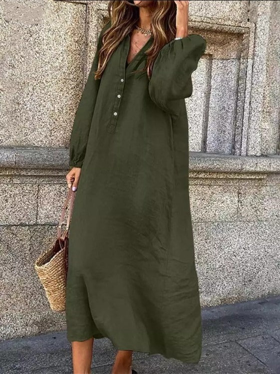 Meryl - Kleid aus Leinen und frischer Baumwolle