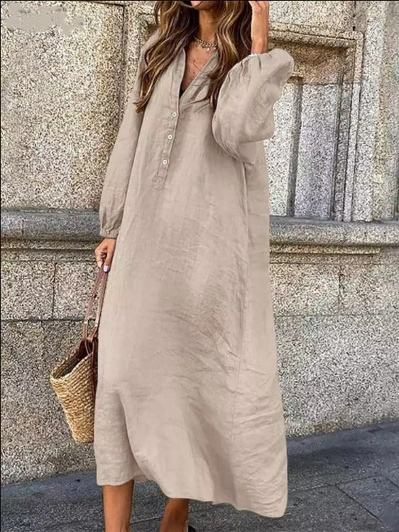 Meryl - Kleid aus Leinen und frischer Baumwolle