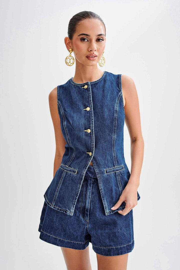 DenimDream - Ärmelloses Top und Jeans Set