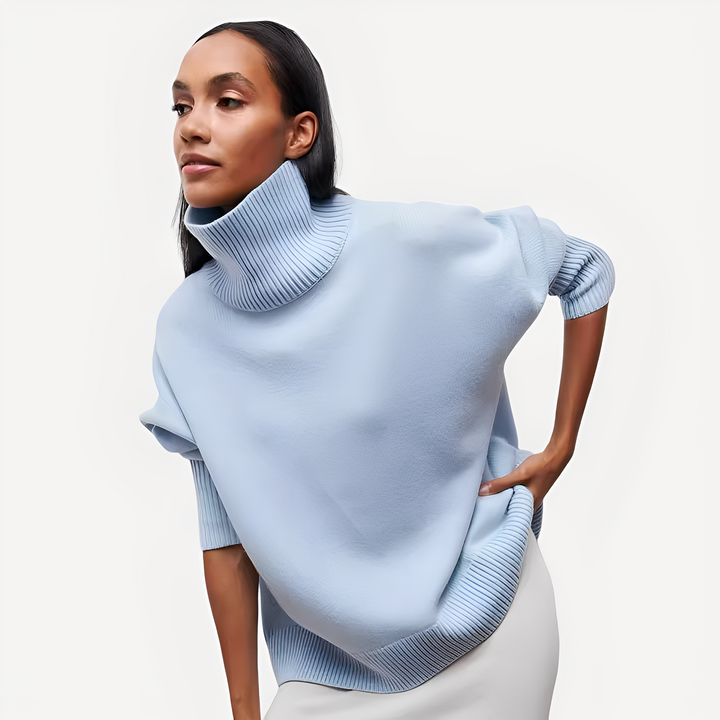 Margery - Damenpullover mit lockerem Schnitt und hohem Kragen