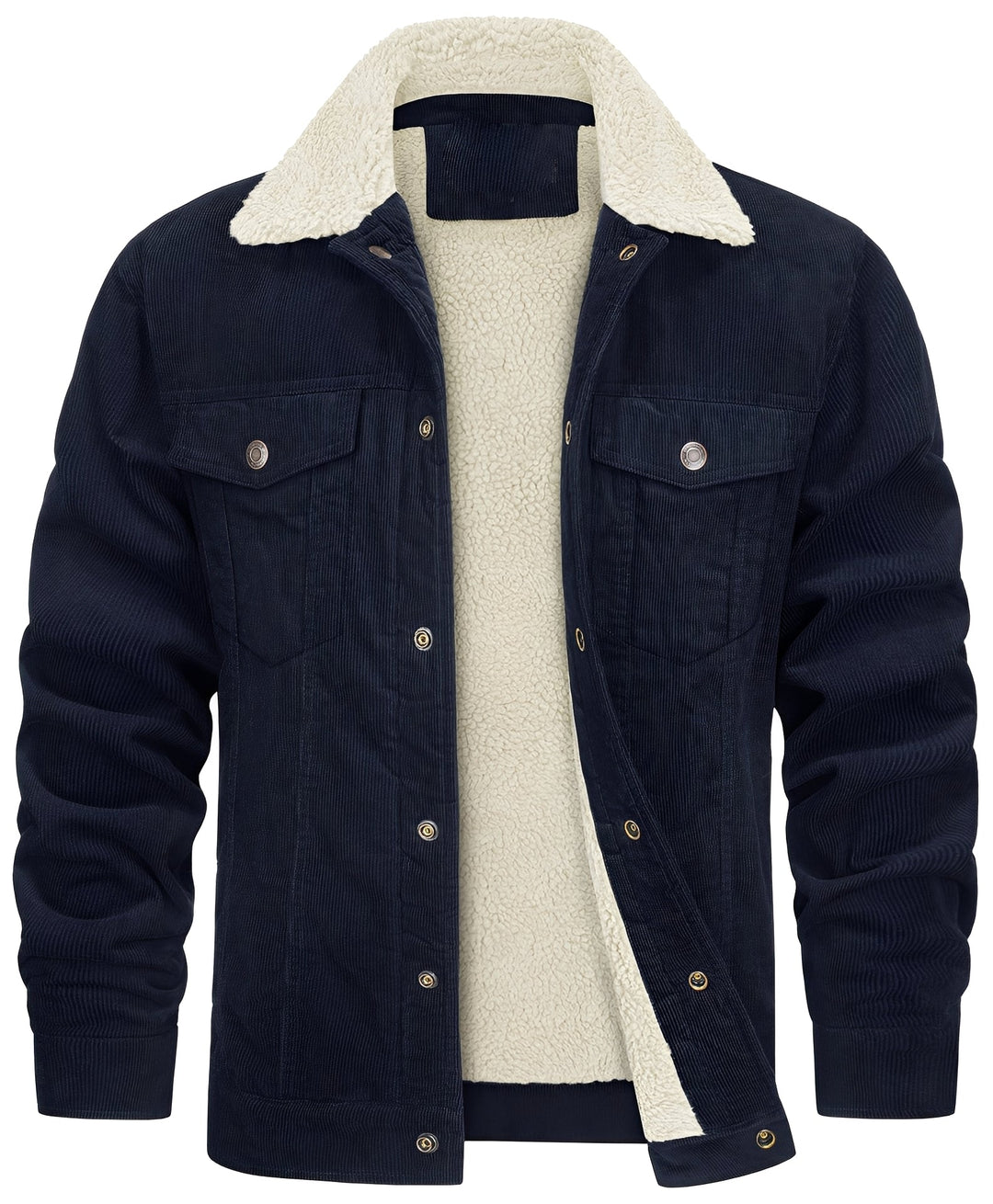 Mack - Klassische Cord-Plüschjacke für Herren