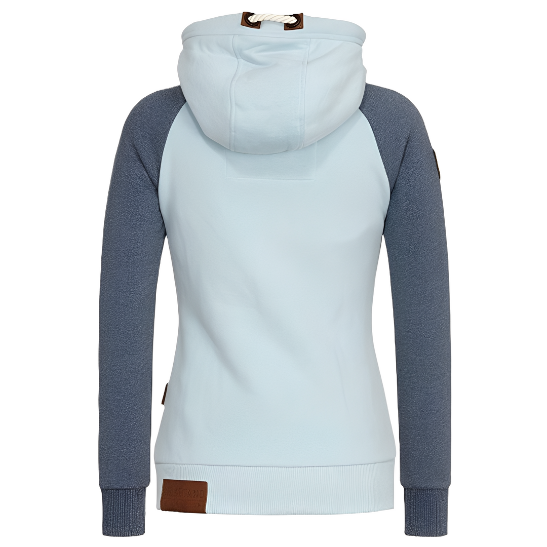Elinor - Bequemes Damen-Kapuzen-Sweatshirt mit Reißverschluss