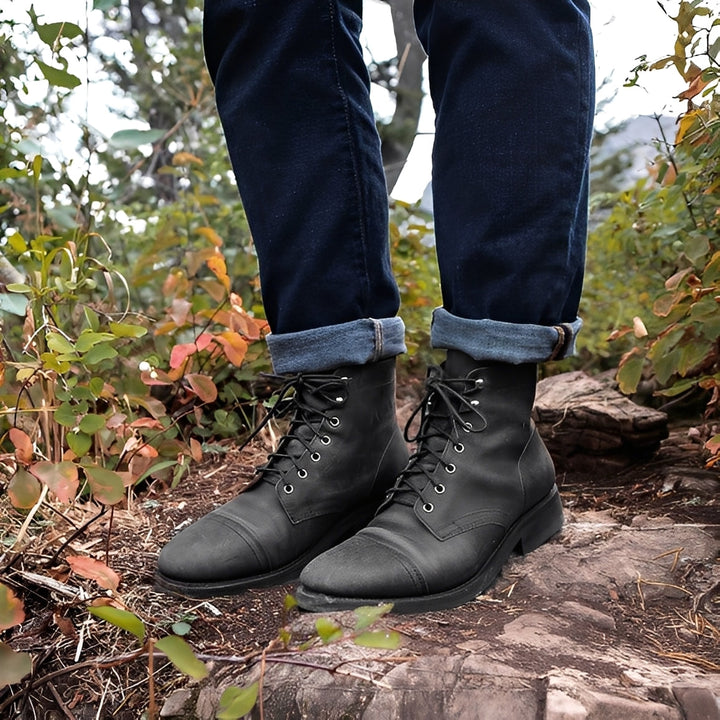 Jaydon - Klassische Lederstiefel für Herren mit runder Spitze