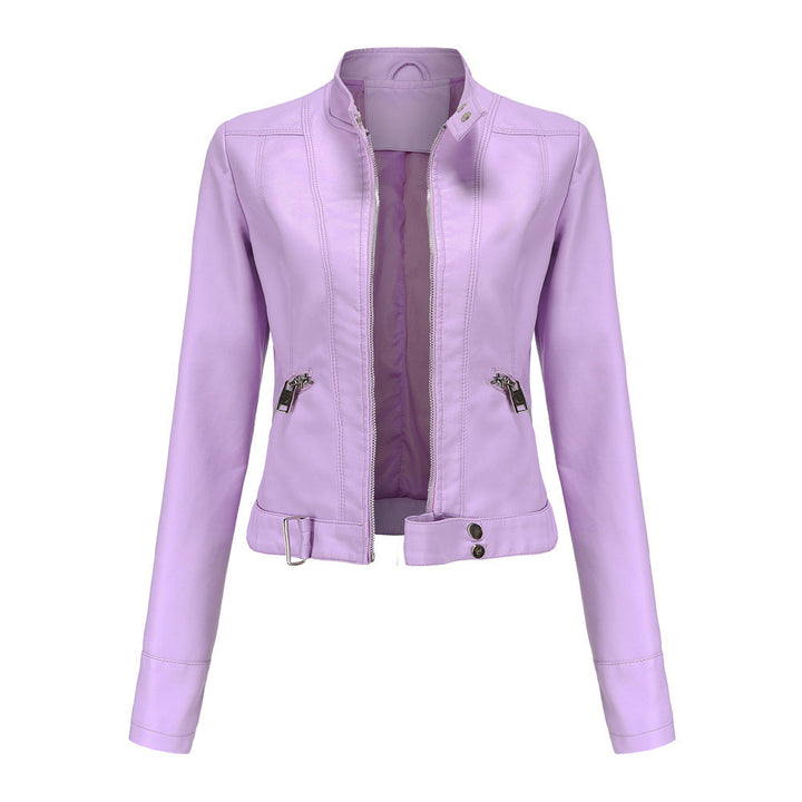Madeline - Modische Damenjacke aus Leder mit Kragen