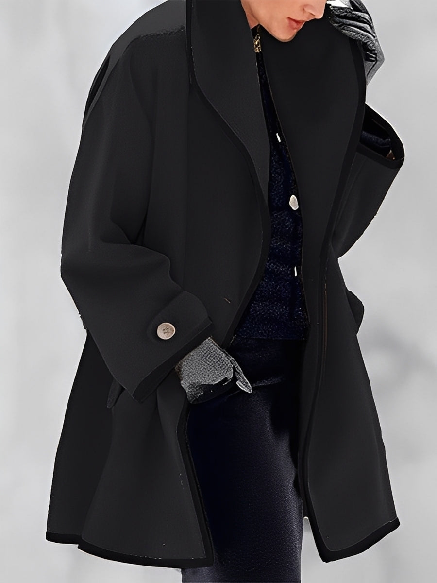 Mikayla - Warmer Damen-Wollmantel mit Kapuze