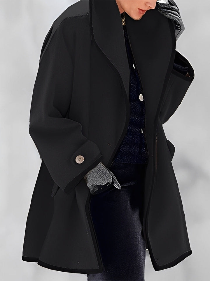 Mikayla - Warmer Damen-Wollmantel mit Kapuze