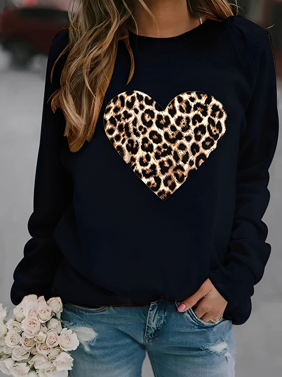 Daniella - Bequemer Damenpullover mit Herzmotiv