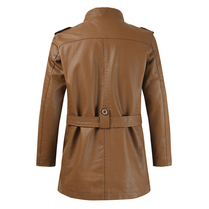 Howard - Retro-Leder-Trenchcoat für Herren