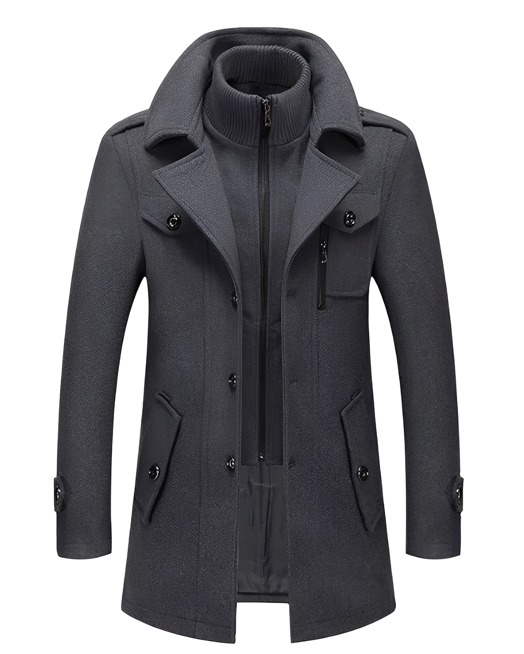 Galen - Elegante Männerjacke mit doppeltem Kragen