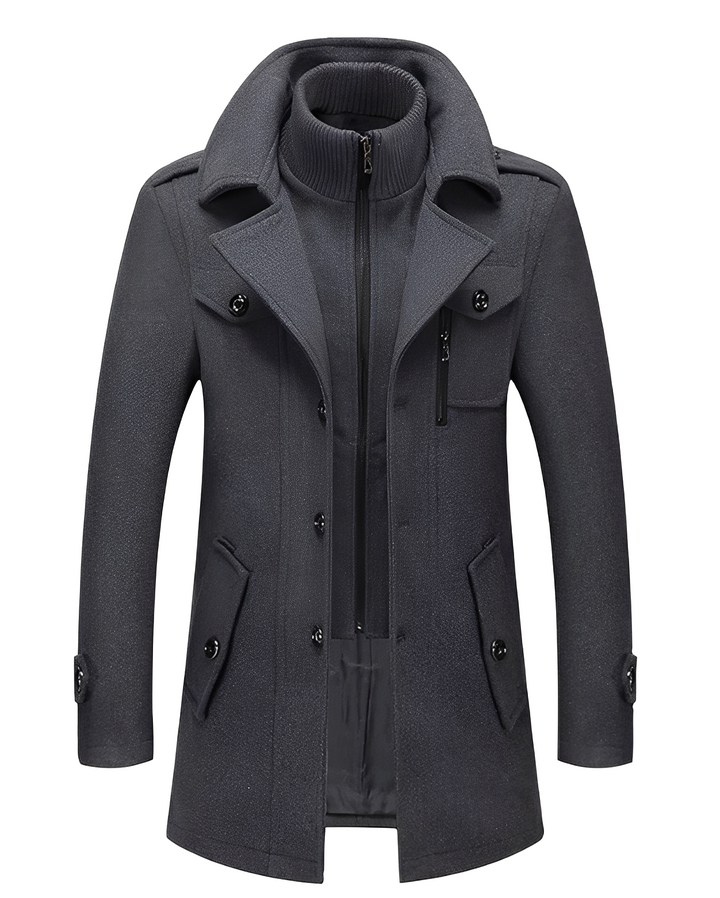 Galen - Elegante Männerjacke mit doppeltem Kragen