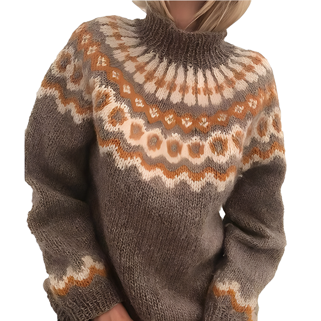 Charlee - Warmer, locker geschnittener Damen-Rollkragenpullover