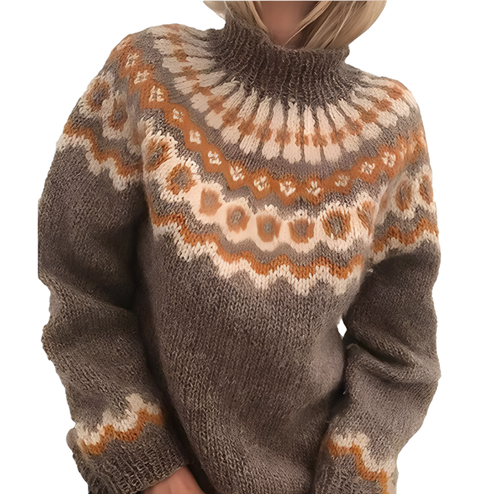 Charlee - Warmer, locker geschnittener Damen-Rollkragenpullover