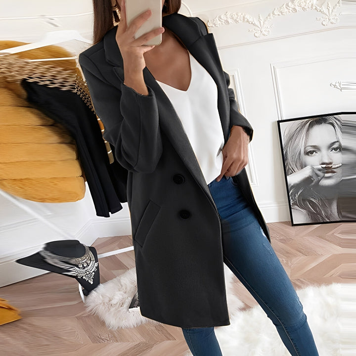 Tiffani - Eleganter langer Damen-Wollmantel