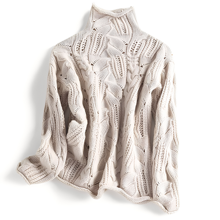 Remy - Damen-Kaschmirpullover mit Cut-Outs