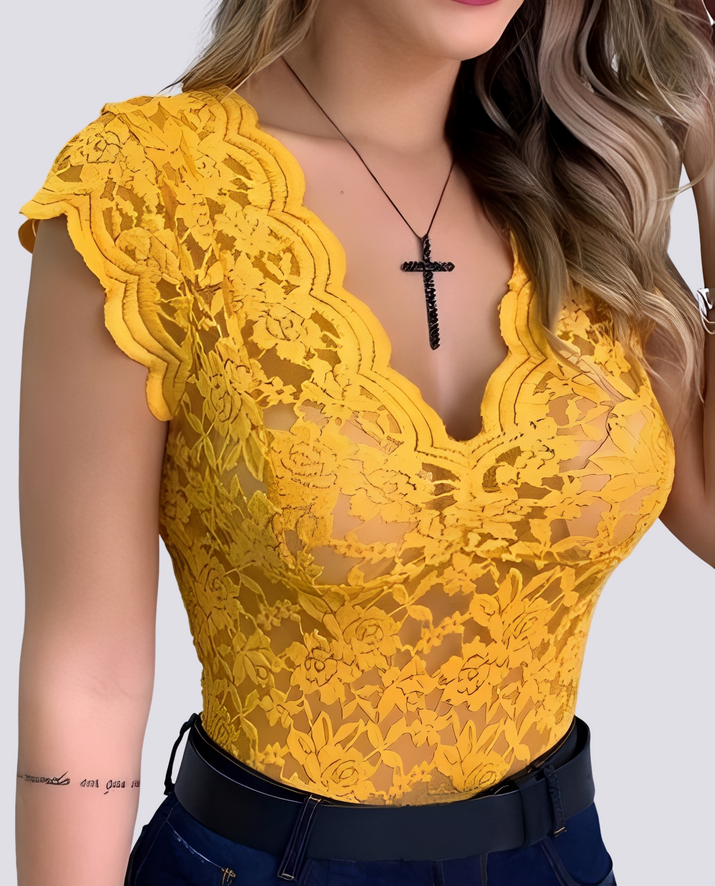 Amanda - Elegantes Damen-Oberteil mit V-Ausschnitt