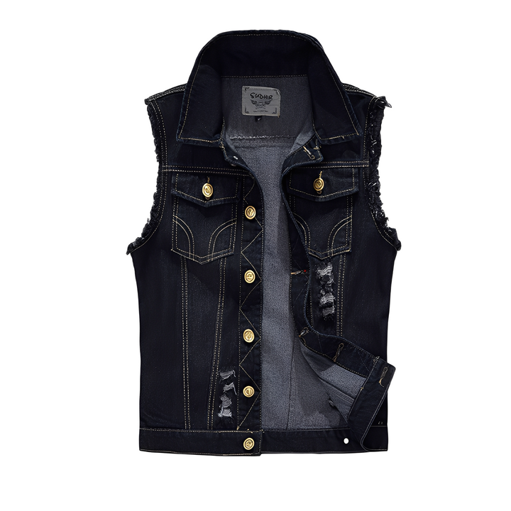 Morley - Retro-Jeansweste mit Taschen für Herren