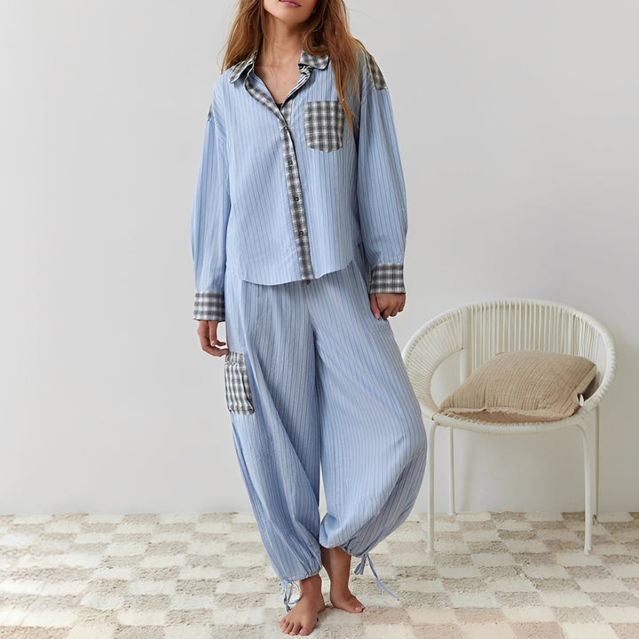 Elenora - Bequemes, lässiges Schlafanzug-Set für Damen, zweiteilig