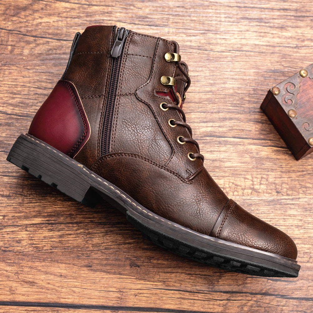 Louis - Vintage-Lederstiefel mit Reißverschluss für Herren